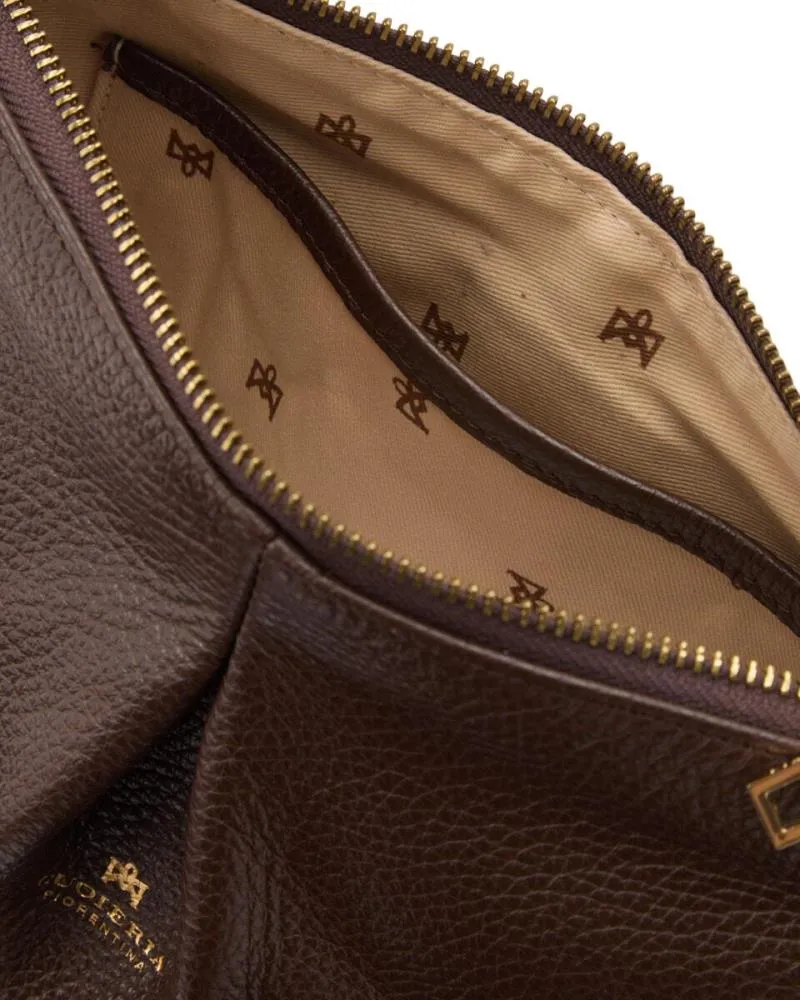 TRACOLLA CUOIERIA FIORENTINA IN PELLE EMMA POUCH 6003 230 CIOCCOLATO