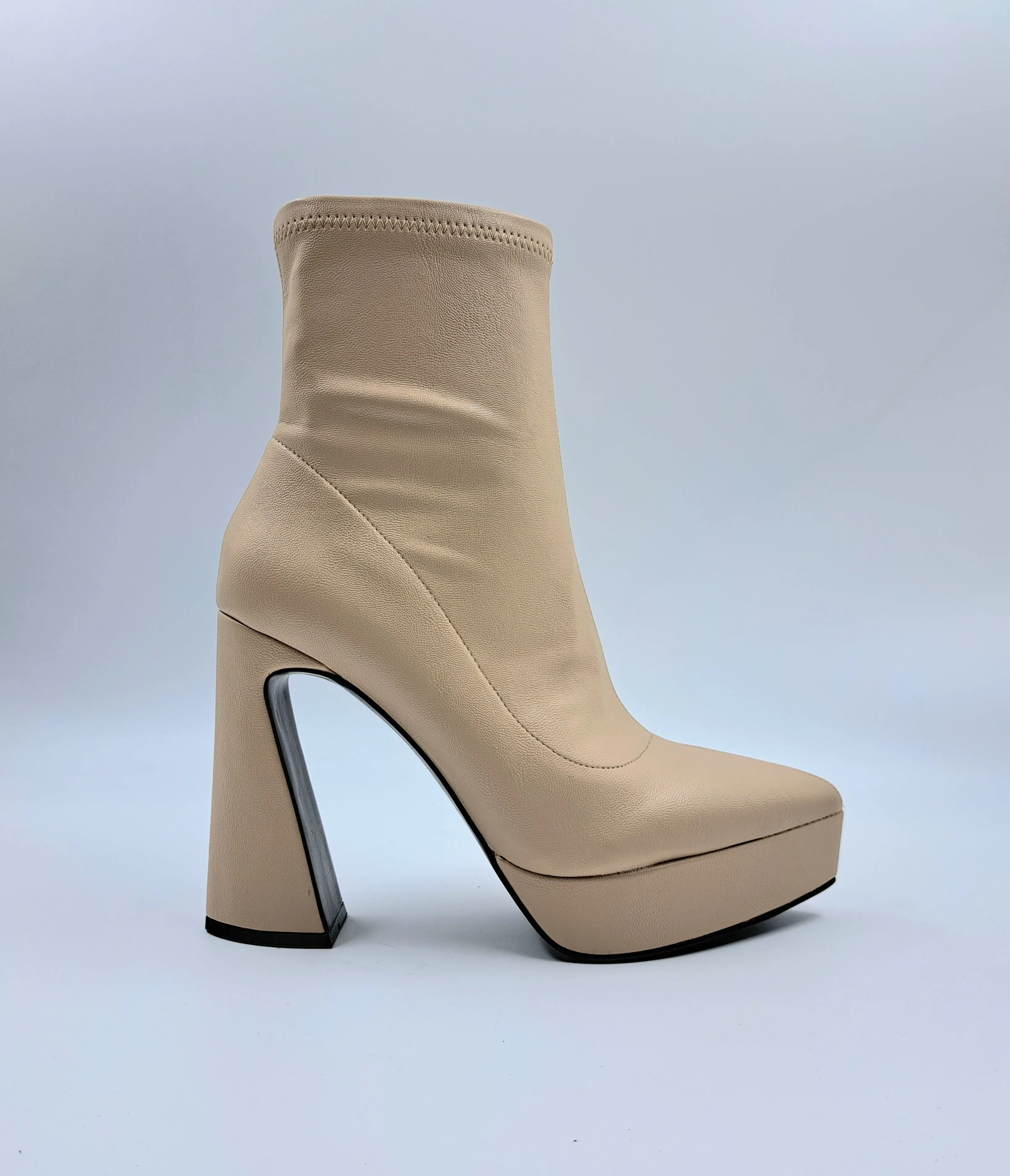 TRONCHETTI PELLE CAMMELLO PLATFORM