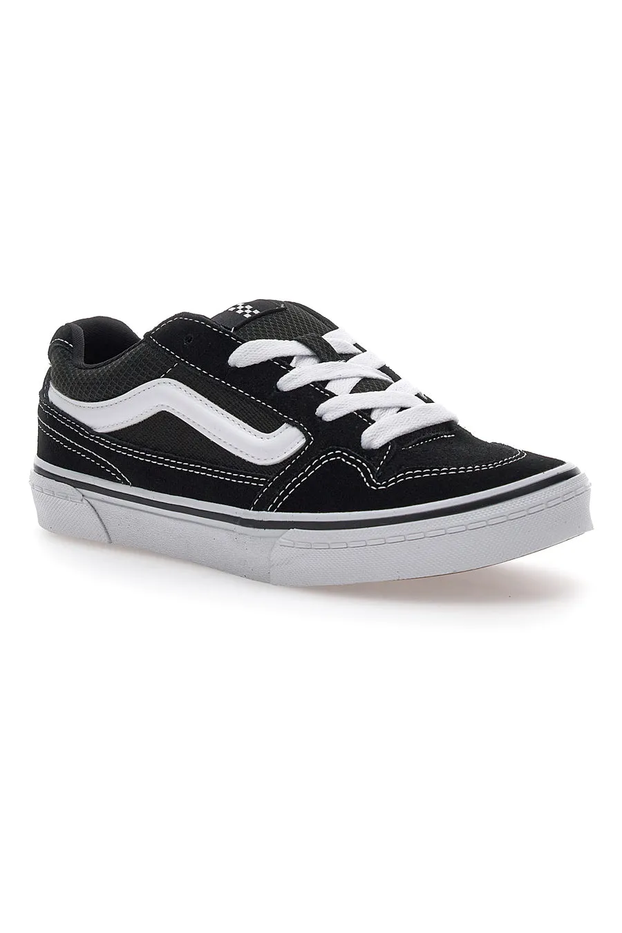  VANS Sneakers Nere e Bianche Con Tomaia In Pelle Vans Caldrone