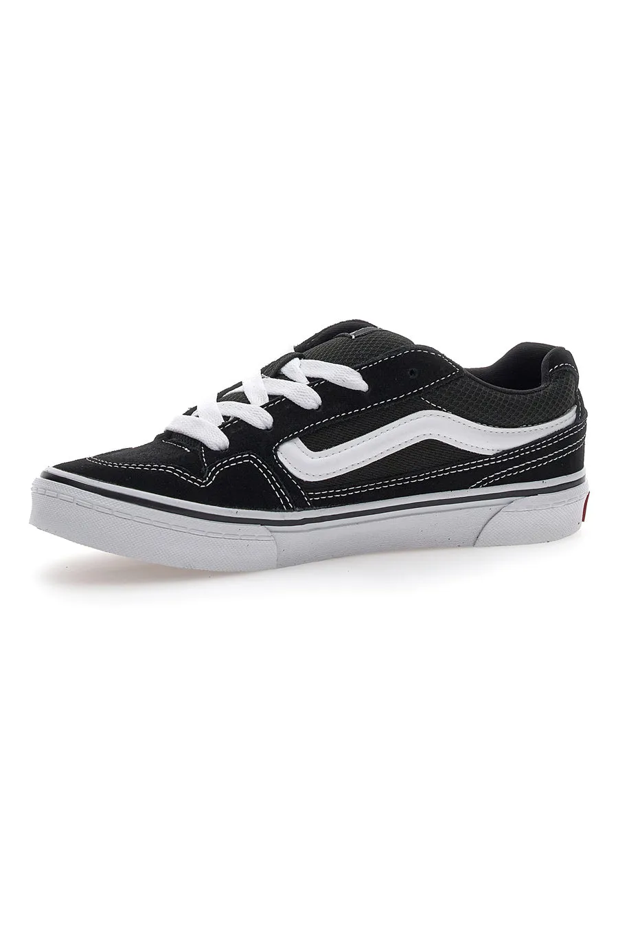   VANS Sneakers Nere e Bianche Con Tomaia In Pelle Vans Caldrone