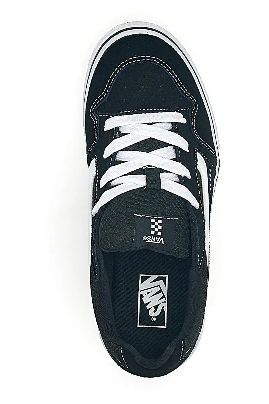   VANS Sneakers Nere e Bianche Con Tomaia In Pelle Vans Caldrone