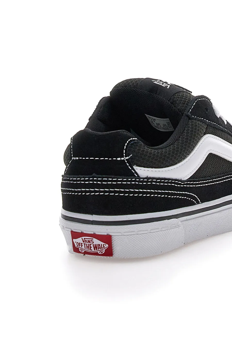   VANS Sneakers Nere e Bianche Con Tomaia In Pelle Vans Caldrone