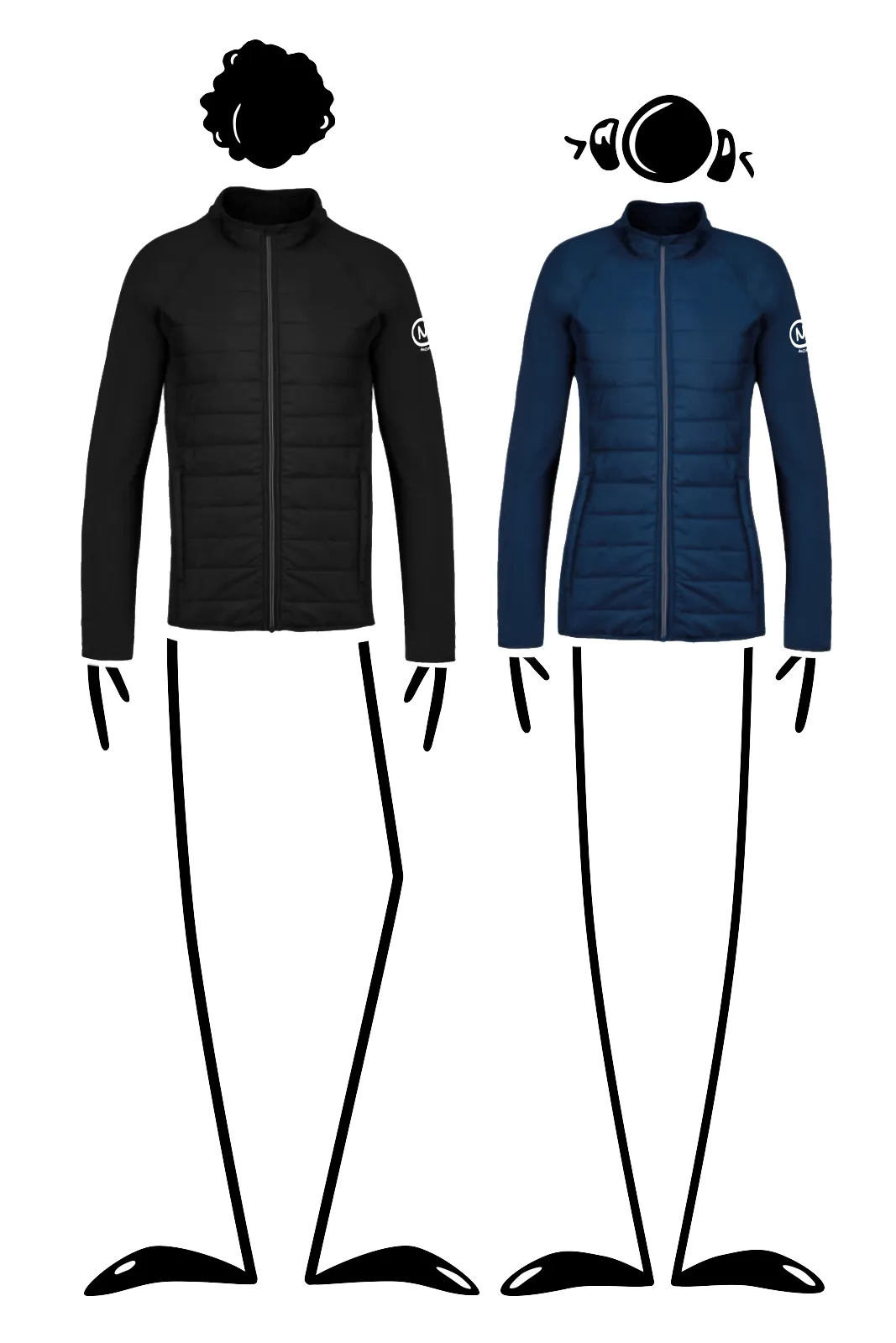 --Veste unisexe bi-matière KING-