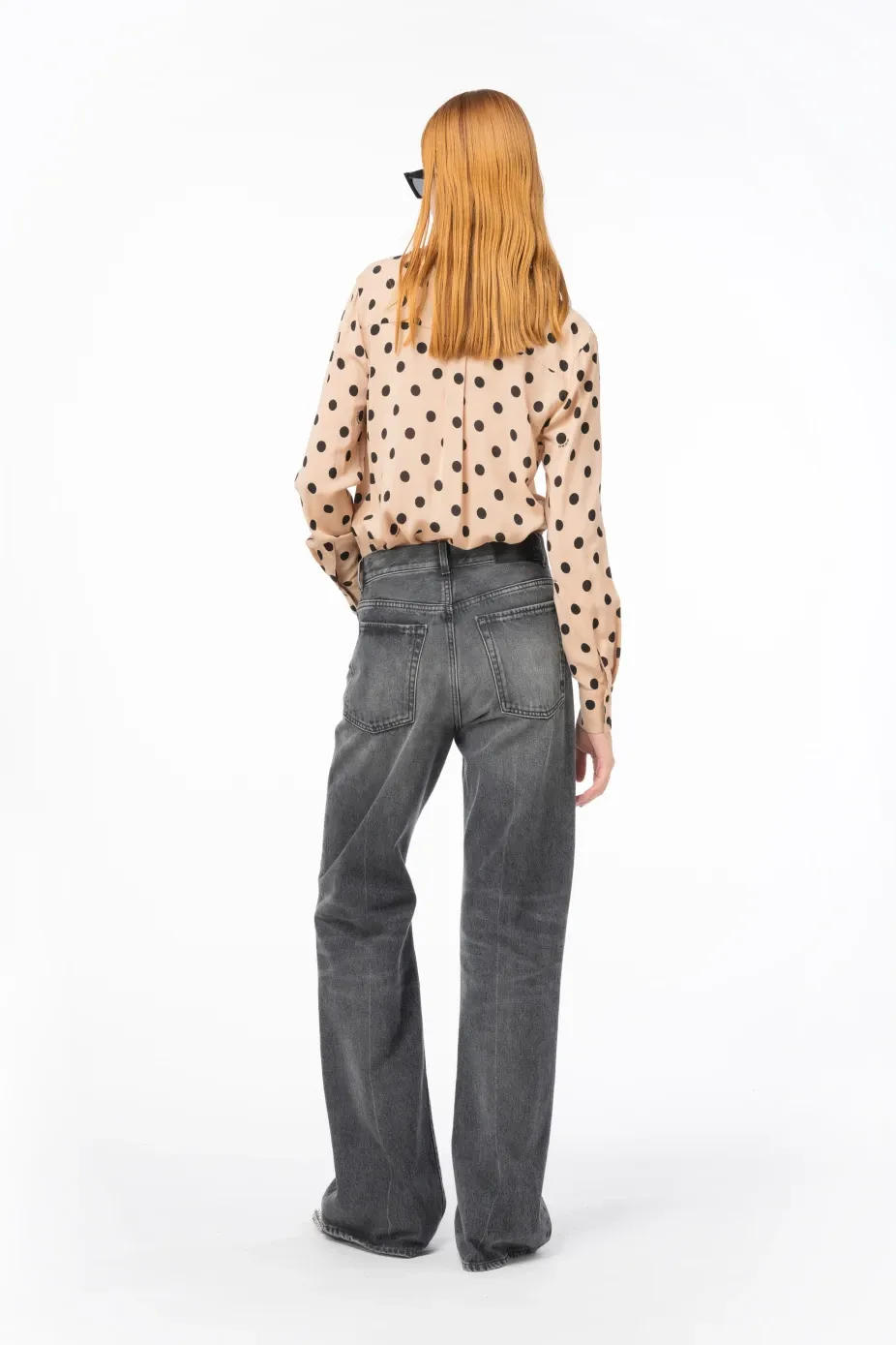 Viscose Georgette Shirt with Print / Beige