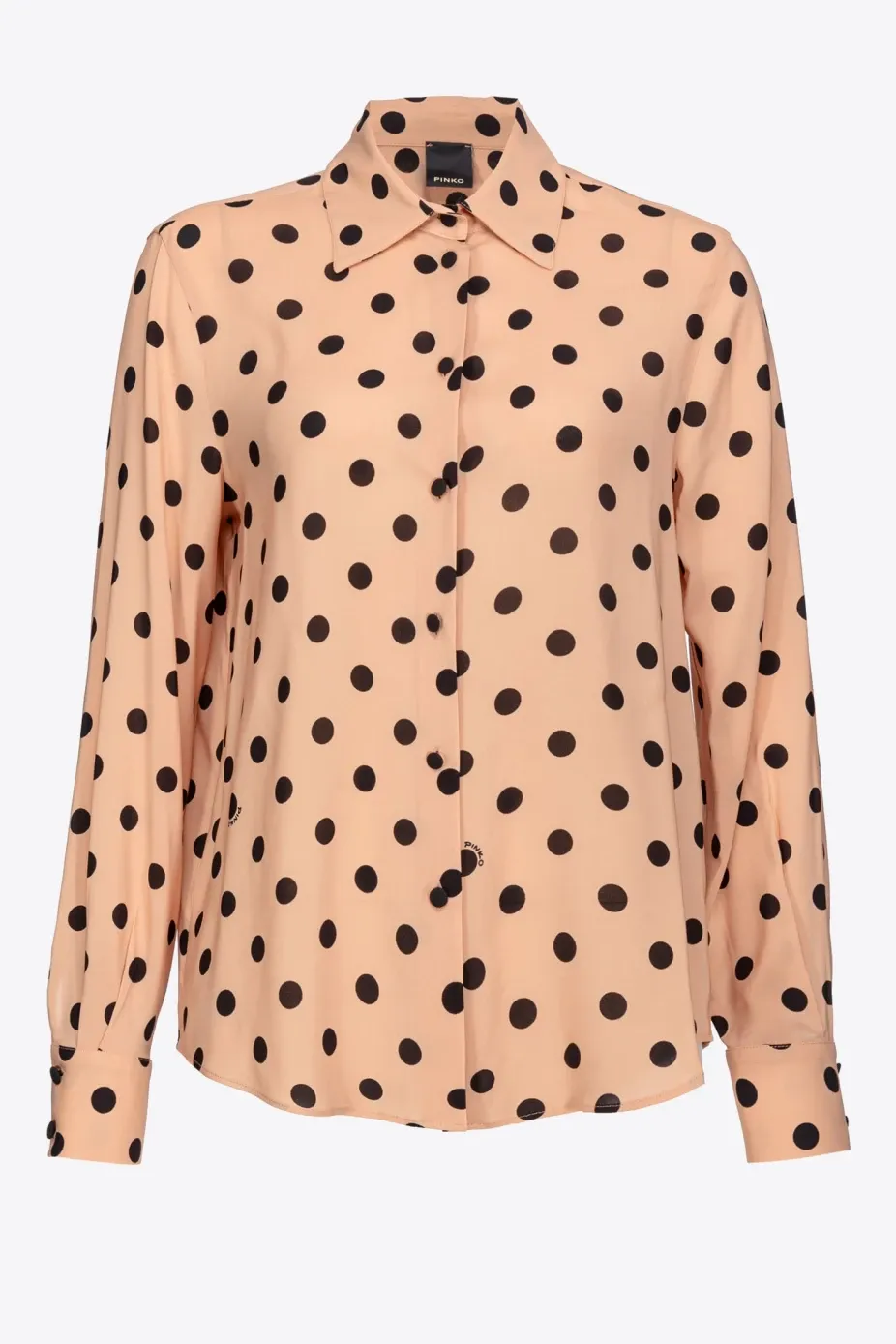 Viscose Georgette Shirt with Print / Beige