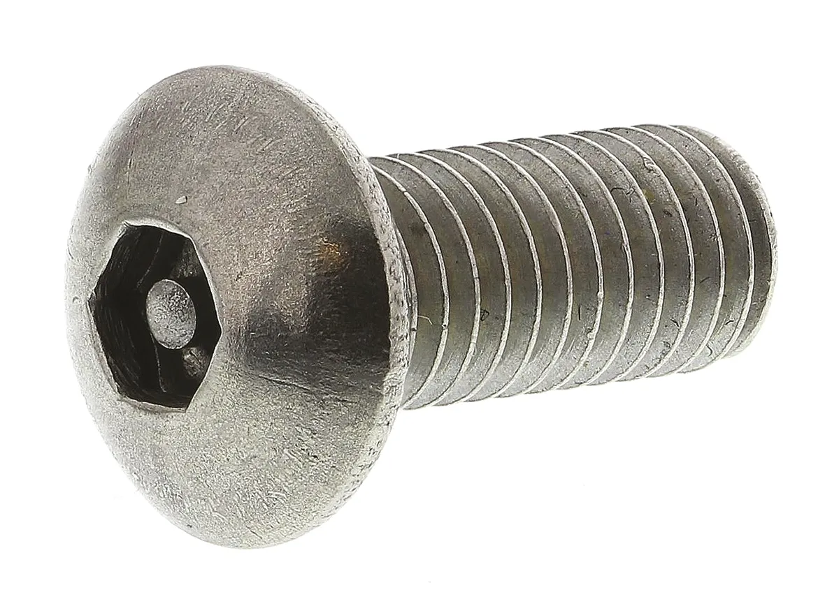 Vite di sicurezza in Acciaio inox Liscio RS PRO, filettatura M5 x 12mm, guida Pin Hex Recess