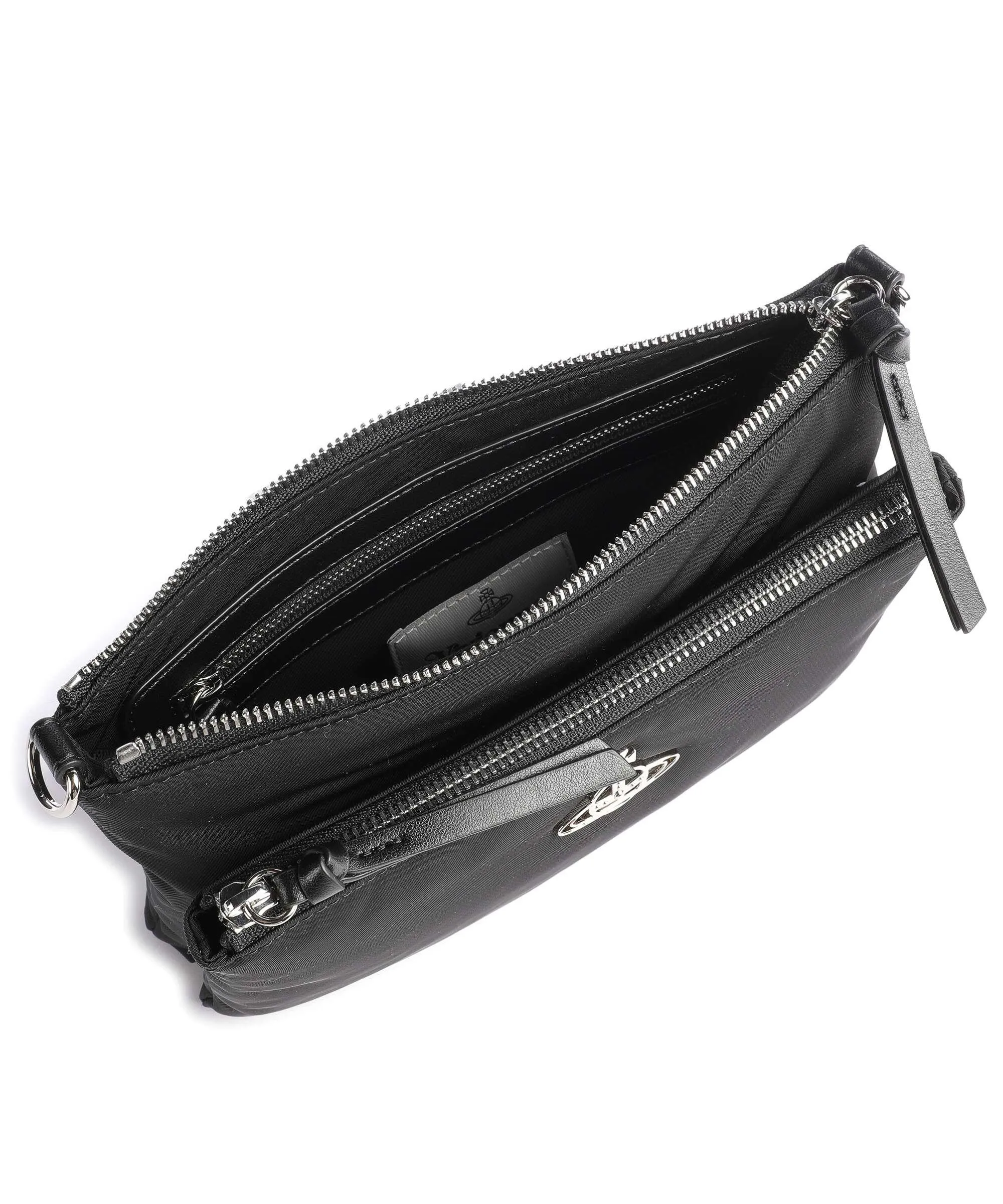  Vivienne Westwood Anna Re-Nylon Borsa a tracolla poliestere riciclato nero  