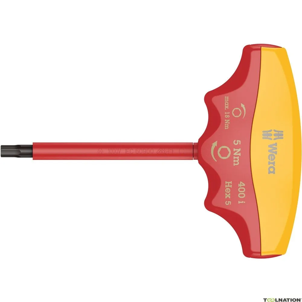 Wera 05004981001 400 i Indicatore di coppia esagonale isolato VDE, 5 x 90 mm