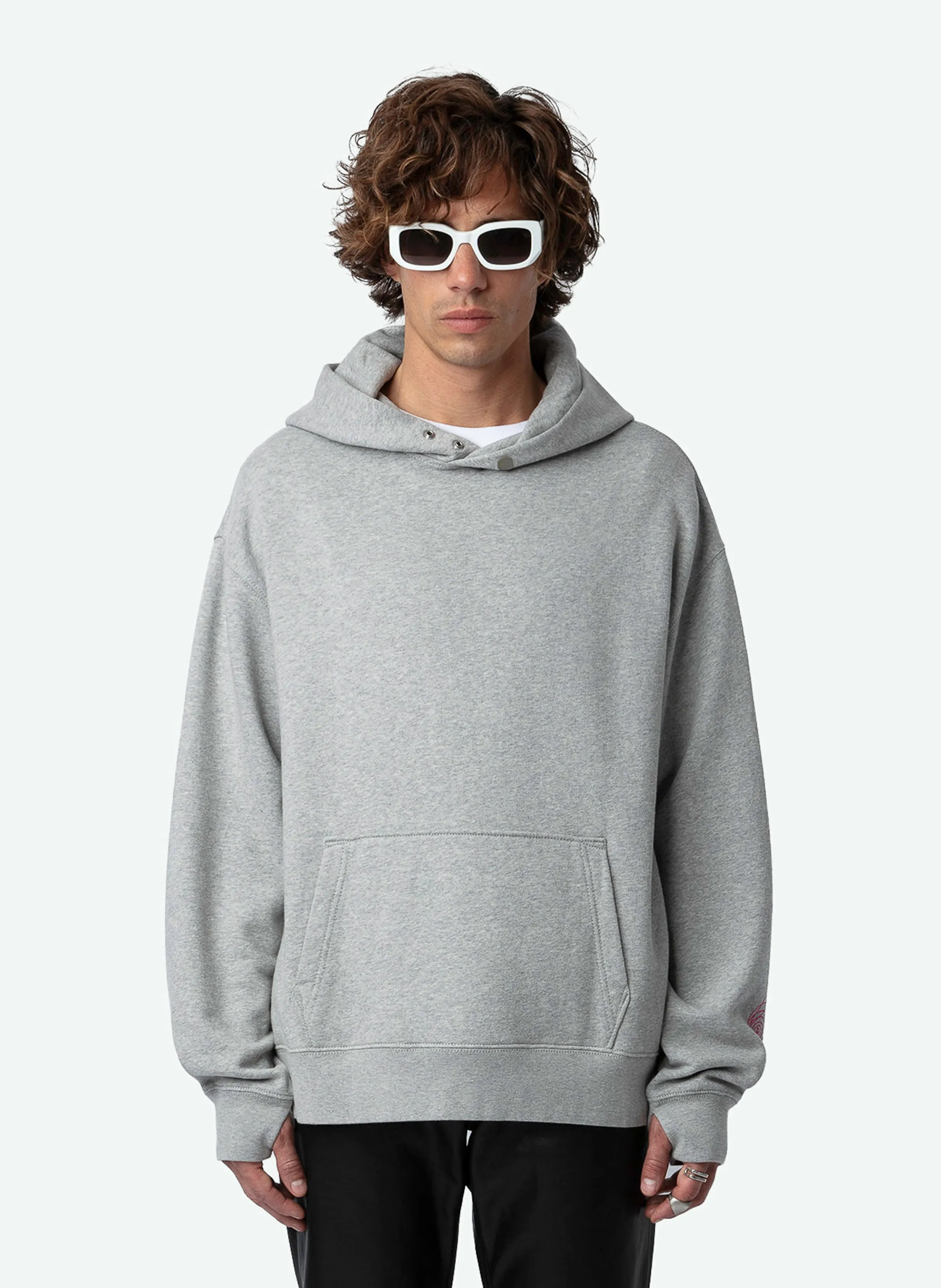  ZADIG&VOLTAIRE   NILS - Felpa oversize con cappuccio in cotone biologico | Grigio