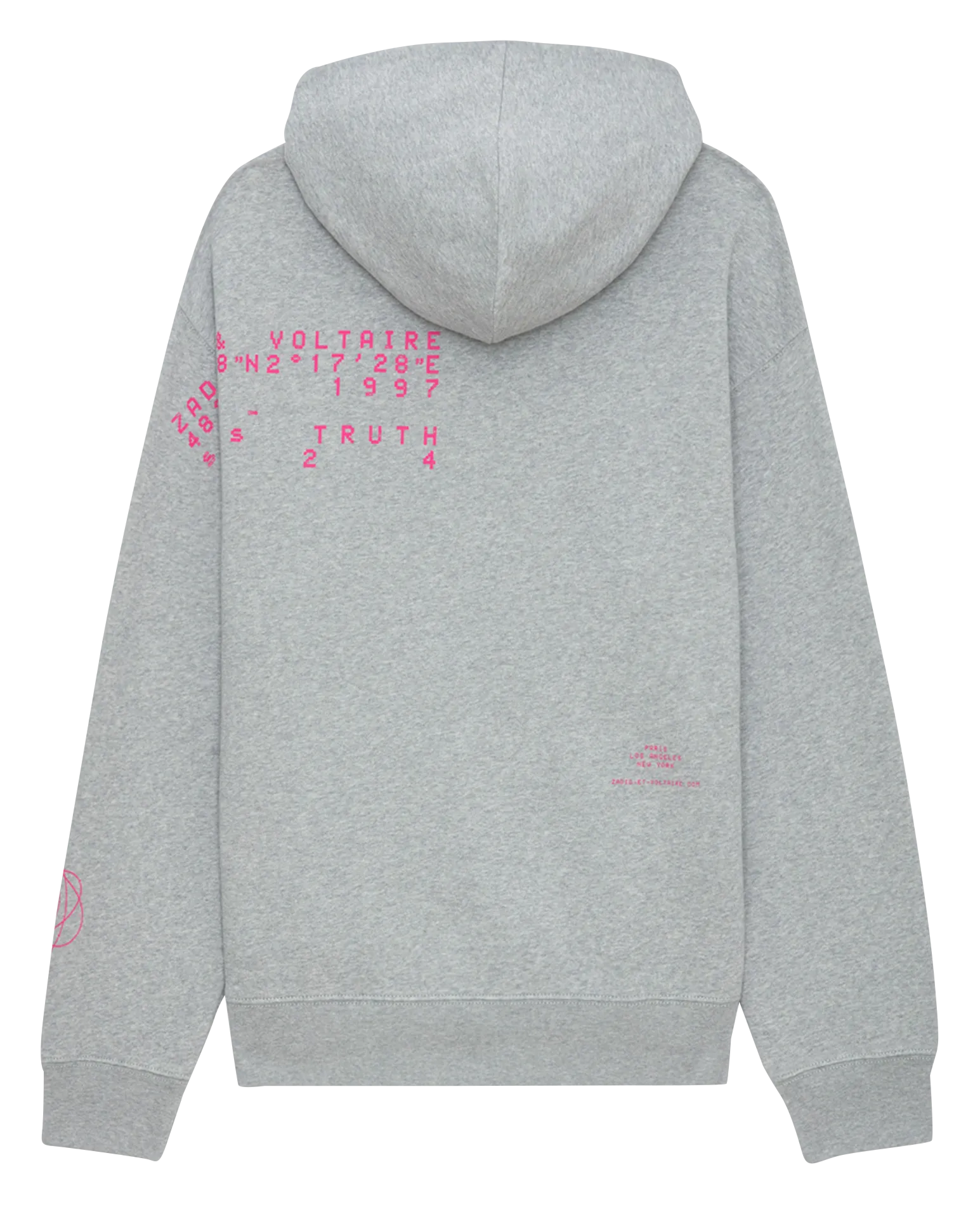  ZADIG&VOLTAIRE   NILS - Felpa oversize con cappuccio in cotone biologico | Grigio