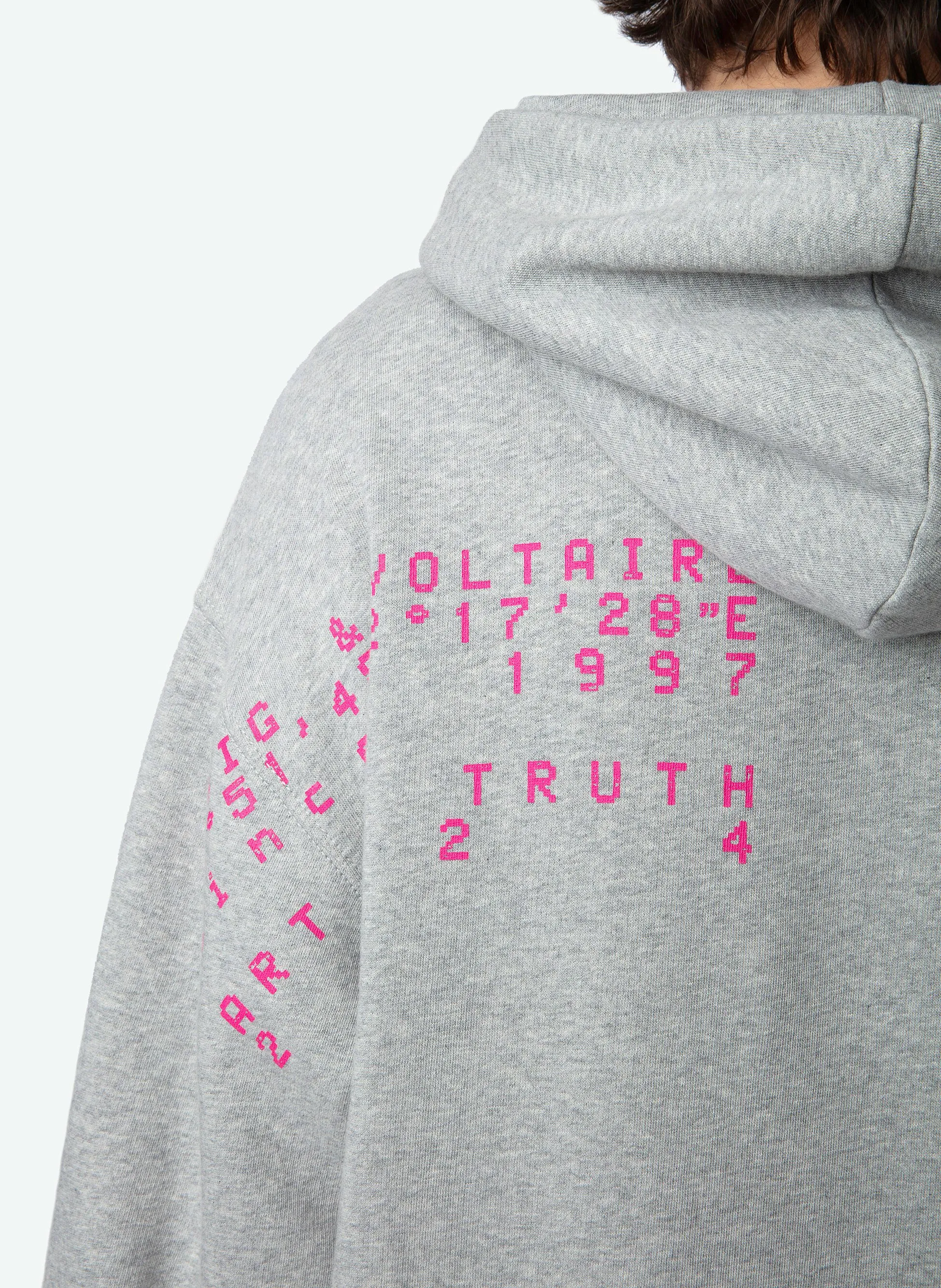  ZADIG&VOLTAIRE   NILS - Felpa oversize con cappuccio in cotone biologico | Grigio