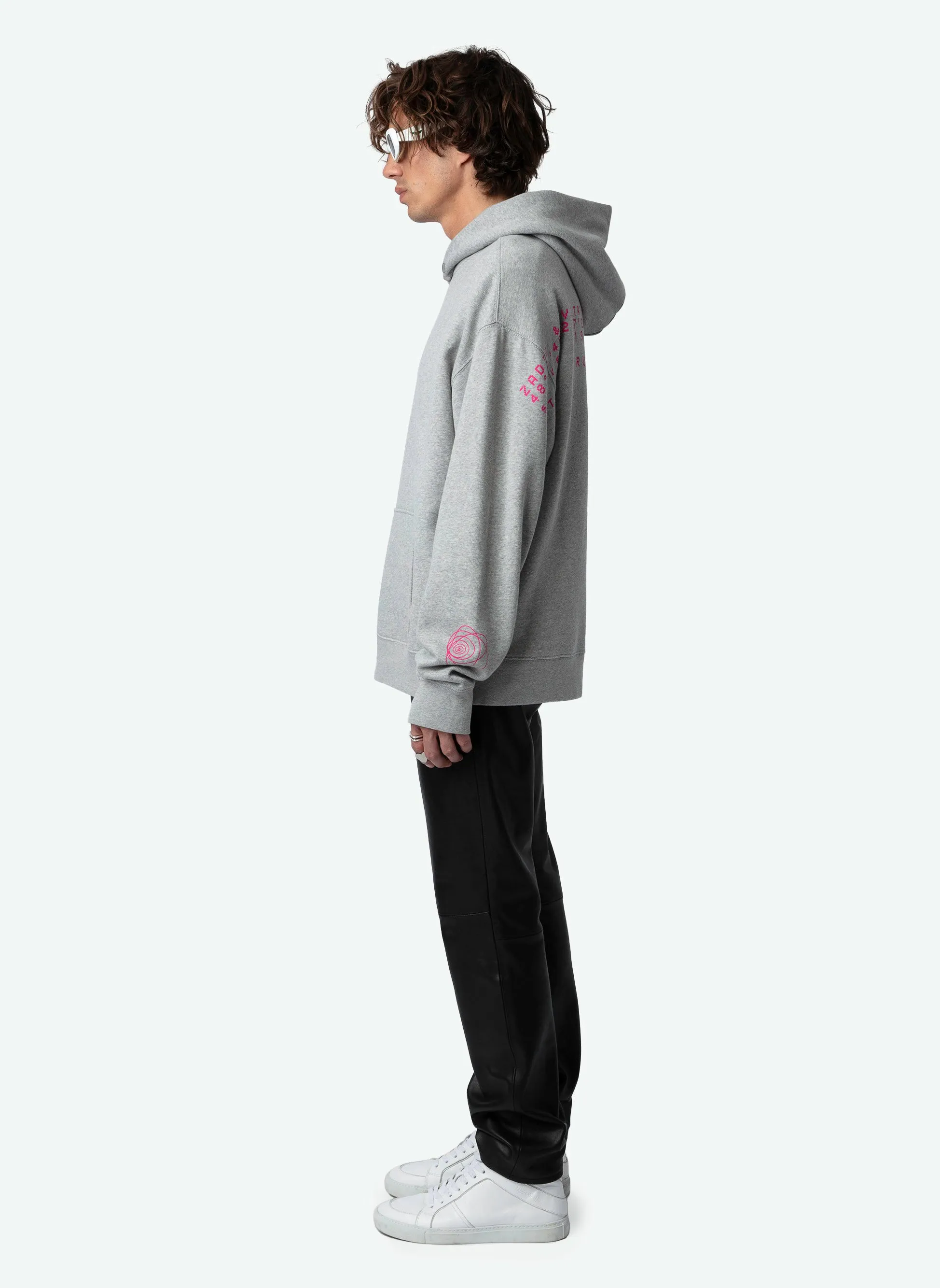  ZADIG&VOLTAIRE   NILS - Felpa oversize con cappuccio in cotone biologico | Grigio